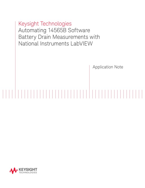 Battery Drain Measurements with LabVIEW PDF Asset Page Keysight